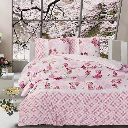 Комплект постельного белья CREAFORCE APRIL 70x70*2 (1.5 спальный), розовый (kr-258-26-CHAR002), фото 1