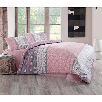 Комплект постельного белья CREAFORCE SANTANA 70x70*2 (1.5 спальный), розовый (kr-258-38-CHAR003), фото 1
