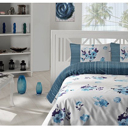 Комплект постельного белья CREAFORCE LONA 70x70*2 (2 спальный), голубой (kr-260-12-CHAR002), фото 1