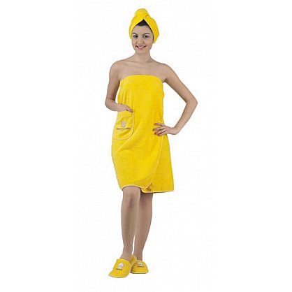 Комплект для сауны женский "KARNA PARIS", желтый (kr-325-CHAR009), фото 1