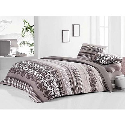 Комплект трикотажного постельного белья Acelya FIESTA (1.5 спальный), бежевый (kr-100737), фото 1