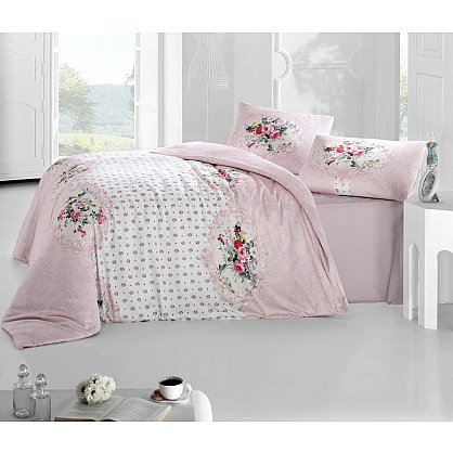Комплект постельного белья CREAFORCE MIRA, розовый (kr-251-67-CHAR002-gr), фото 1