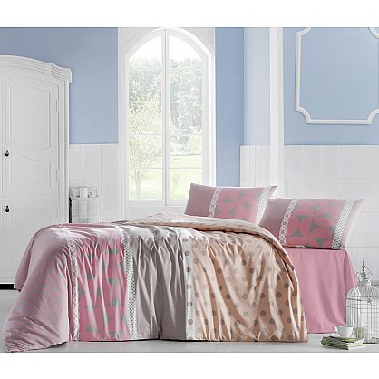 Комплект постельного белья CREAFORCE ALEDA, розовый (kr-251-27-CHAR003-gr), фото 1