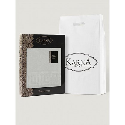 Скатерть жаккардовая "KARNA KARDEA", прямоугольная, белый, 150*220 см (kr-106049), фото 5