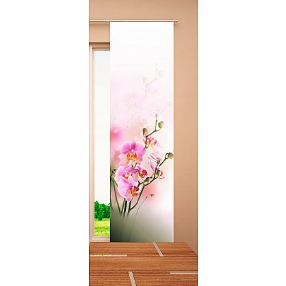 Японская штора цветная "Орхидея" (W678-403-404-gr), фото 2