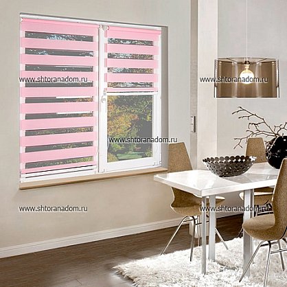 Рулонная штора "День-ночь Розовый", ширина 68 см (410-72(68) ), фото 2