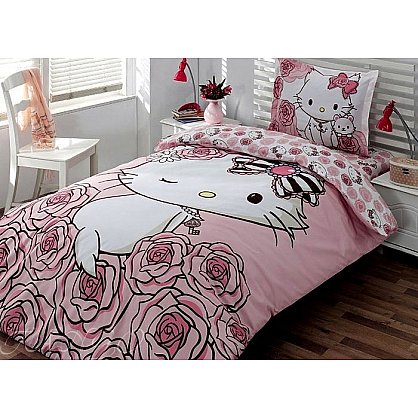 КПБ Детский Ранфорс VS Hello Kitty дизайн 15 (1.5 спальный) (tg-1016-15), фото 1