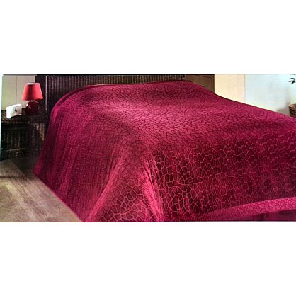 Простынь Gobel Cotton велюр, бордо, 200*220 см (tg-4001-05), фото 1