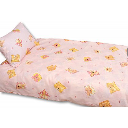 КПБ поплин детский "Сонное царство", розовый (Новорожденный) (al-101160), фото 1
