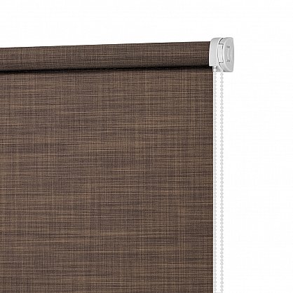 Рулонная штора ролло "Шантунг", коричневый, 120 см (ax-100055), фото 4