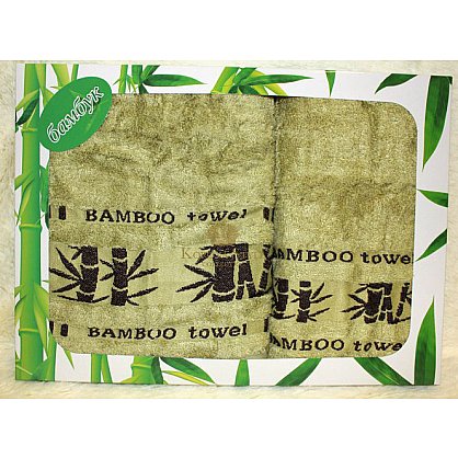 Набор полотенец Бамбук тропик зеленый, 33*74+50*90 см (KS8270-1-z), фото 1