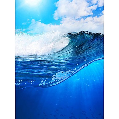 Фотопанно холст "Синяя волна", 200*270 см (d-102307), фото 2