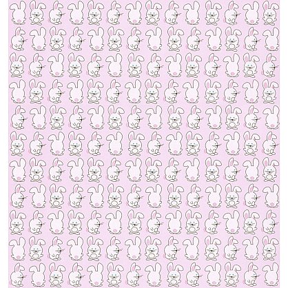Рулонная штора ролло лен "Кролики" (d-200293-gr), фото 2