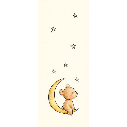 Рулонная штора лен "Мишка на луне", 68 см (d-102690), фото 3