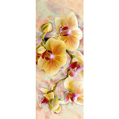 Рулонная штора лен "Орхидея живопись", 62 см (d-100311), фото 6