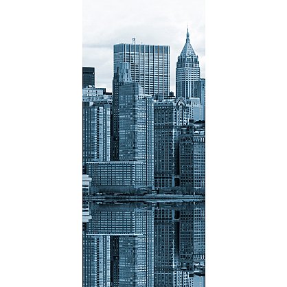 Рулонная штора лен "Город у воды", 68 см (d-100240), фото 2