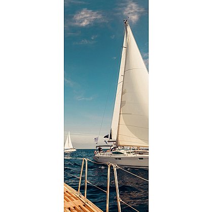 Рулонная штора лен "На яхте", 48 см (d-100407), фото 6