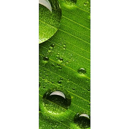 Рулонная штора лен "Капли на листе" (d-200589-gr), фото 2