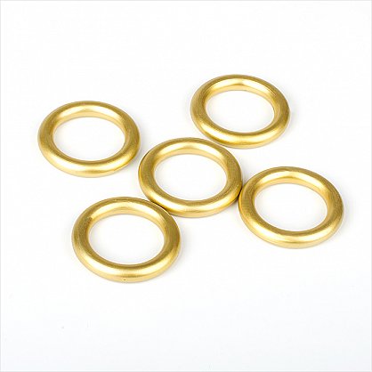 Комплект колец из металлизированной пластмассы для металлического карниза, золото матовое, диаметр 28 мм (df-100370), фото 1