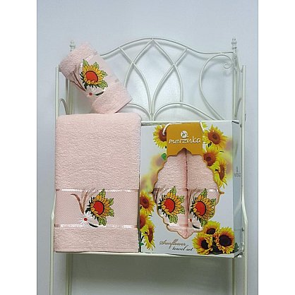 Комплект махровых полотенец Merzuka Sunflower дизайн 08 (50*80; 70*130) (tg-8006-08), фото 1