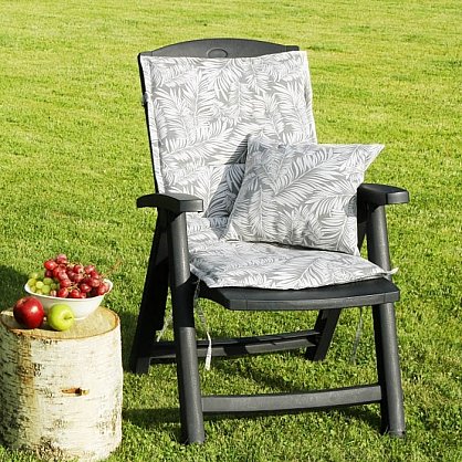 Подушка на стул со спинкой "Grey Palma", дизайн 100 (kf-125082100), фото 3