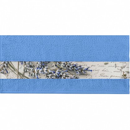 Полотенце "Aquarelle Фотобордюр письмо", спокойный синий, 70*140 см (nt-101119), фото 1
