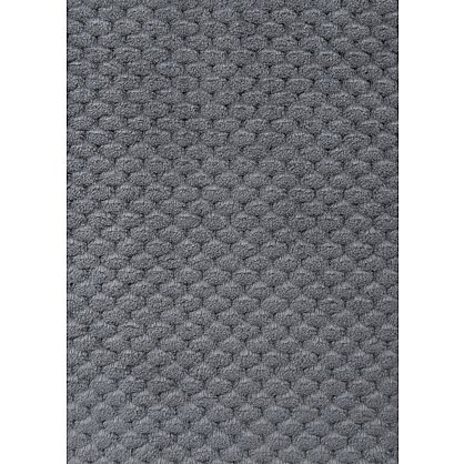 Плед фланель Absolute однотонный жаккард Deco "Ромбики", серый (tr-200754-gr), фото 3
