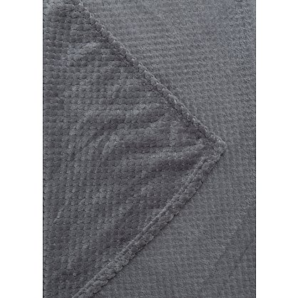 Плед фланель Absolute однотонный жаккард Deco "Ромбики", серый (tr-200754-gr), фото 4