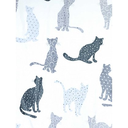 Плед фланель Absolute "Коты", черный, серый, белый (tr-201251-gr), фото 2