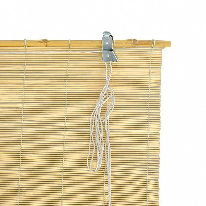 Бамбуковая рулонная штора "Осака", натуральный, 120 см-A (u-7001-120-A), фото 1
