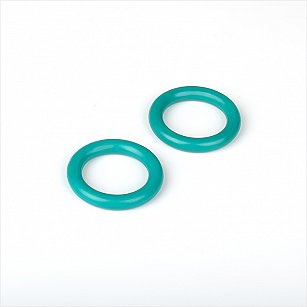 Комплект колец из пластмассы для металлического карниза, зеленый, диаметр 28 мм